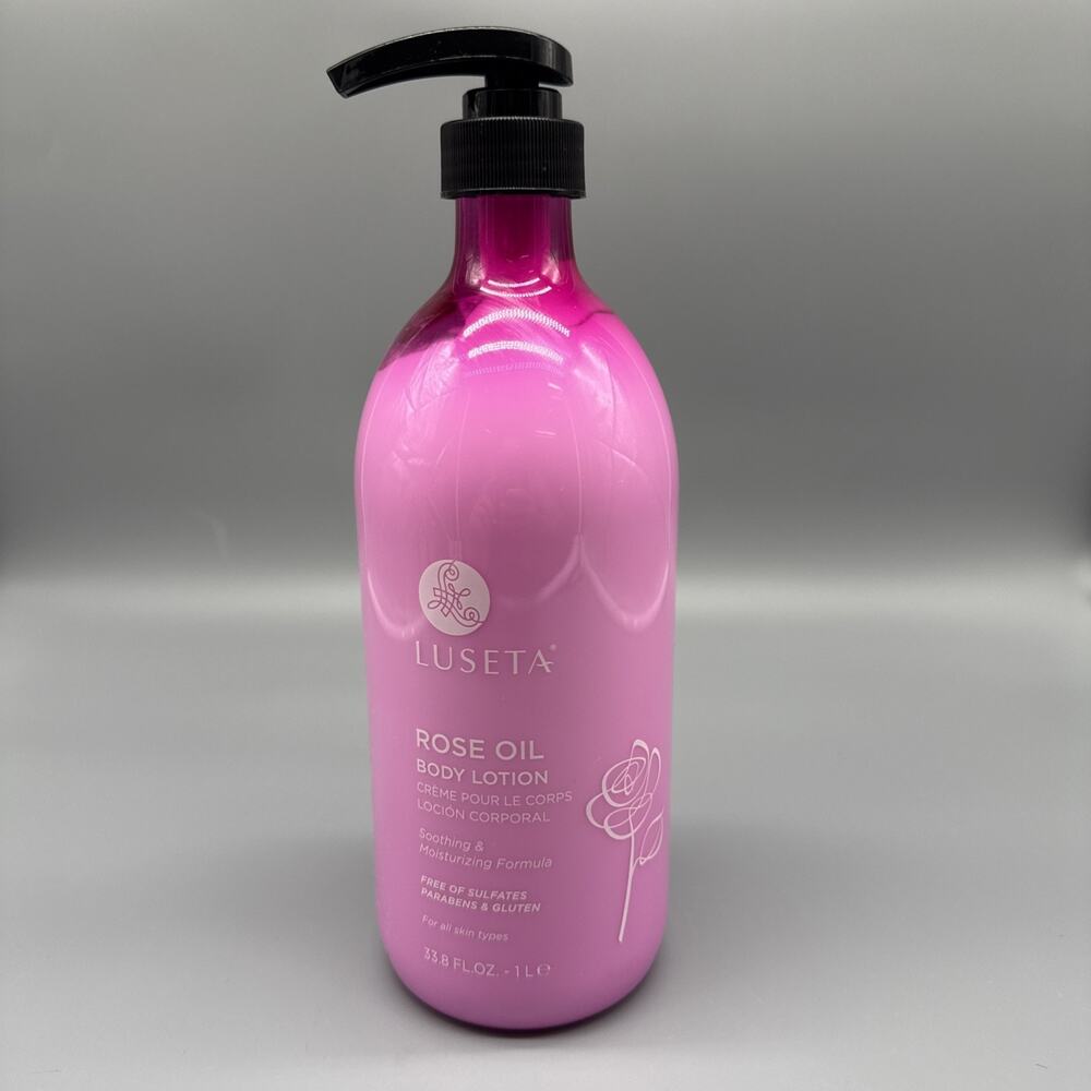 Luseta Rose Oil Body Lotion 33.8oz Soothing Moisturizer All Skin Types